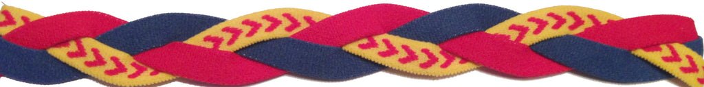 Navy blue red and softball seam headband