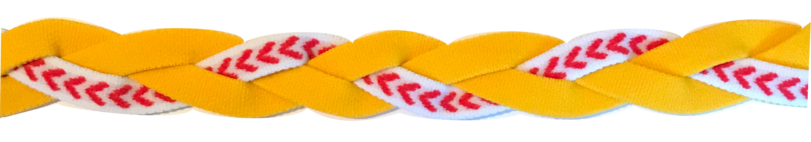 baseaball seams with yellow braided non slip athletic sports headband
