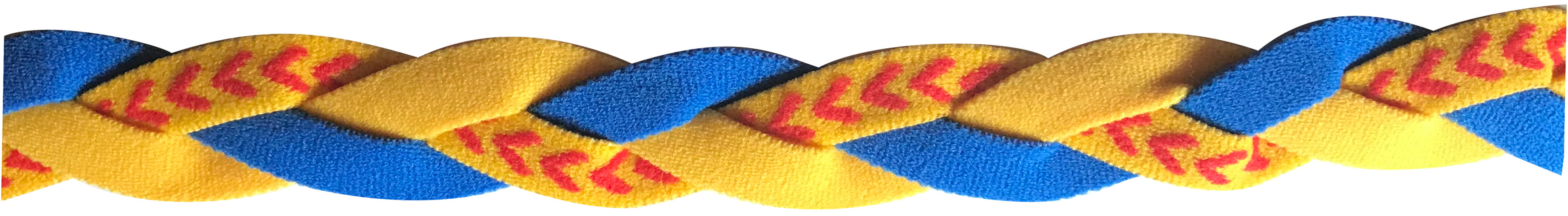Blue, Yellow, Softball seam braided non slip athletic sports headband