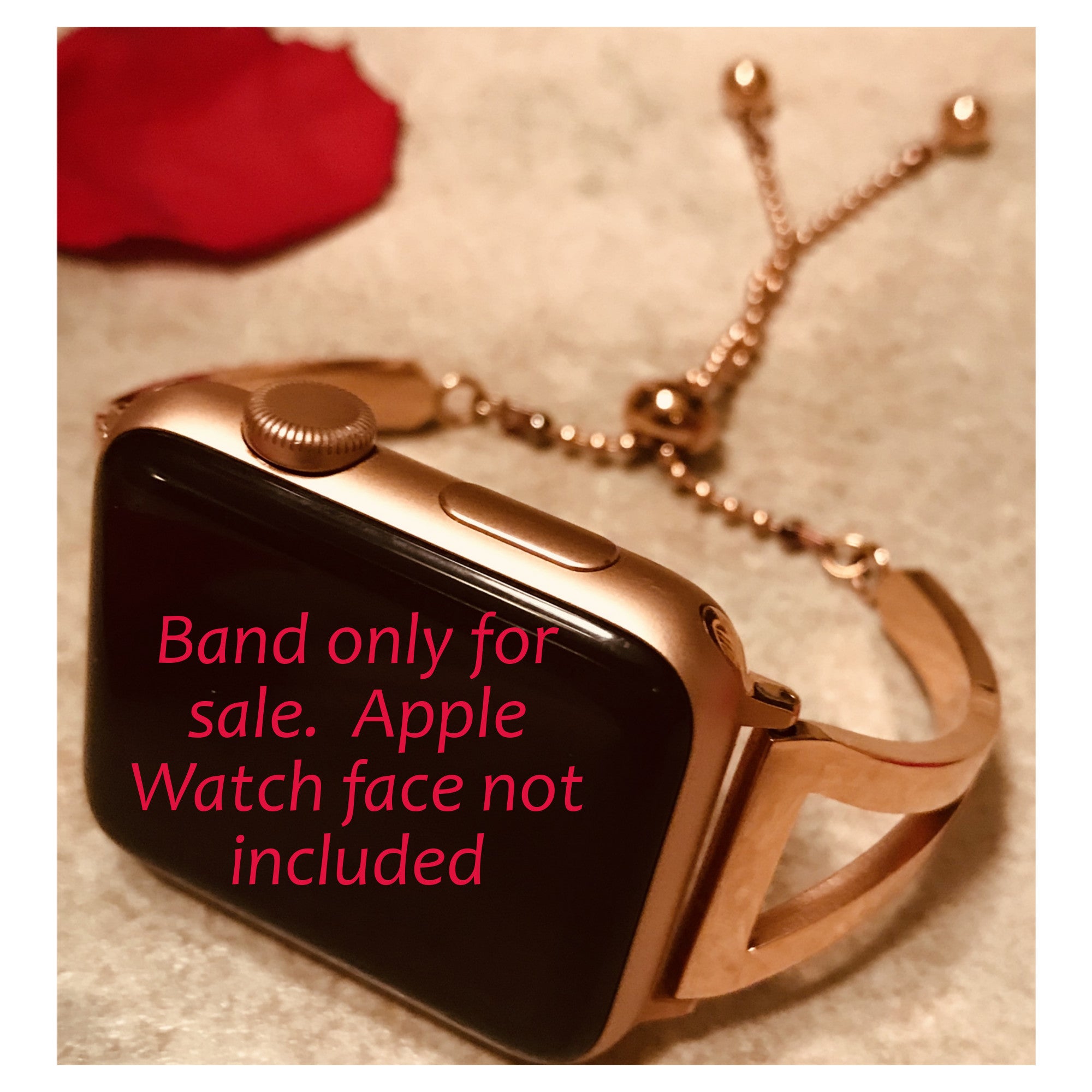 Adjustable dressy bangle cuff bracelet - compatible with Apple watch Band 42mm. - for those fancy dinner dates.