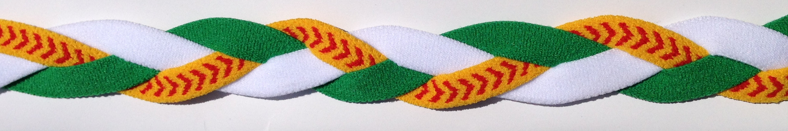 White green and softball seam headband